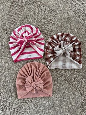 Bunnyknots• Baby Headwraps Turban Knots Bundle of 3, all size Medium